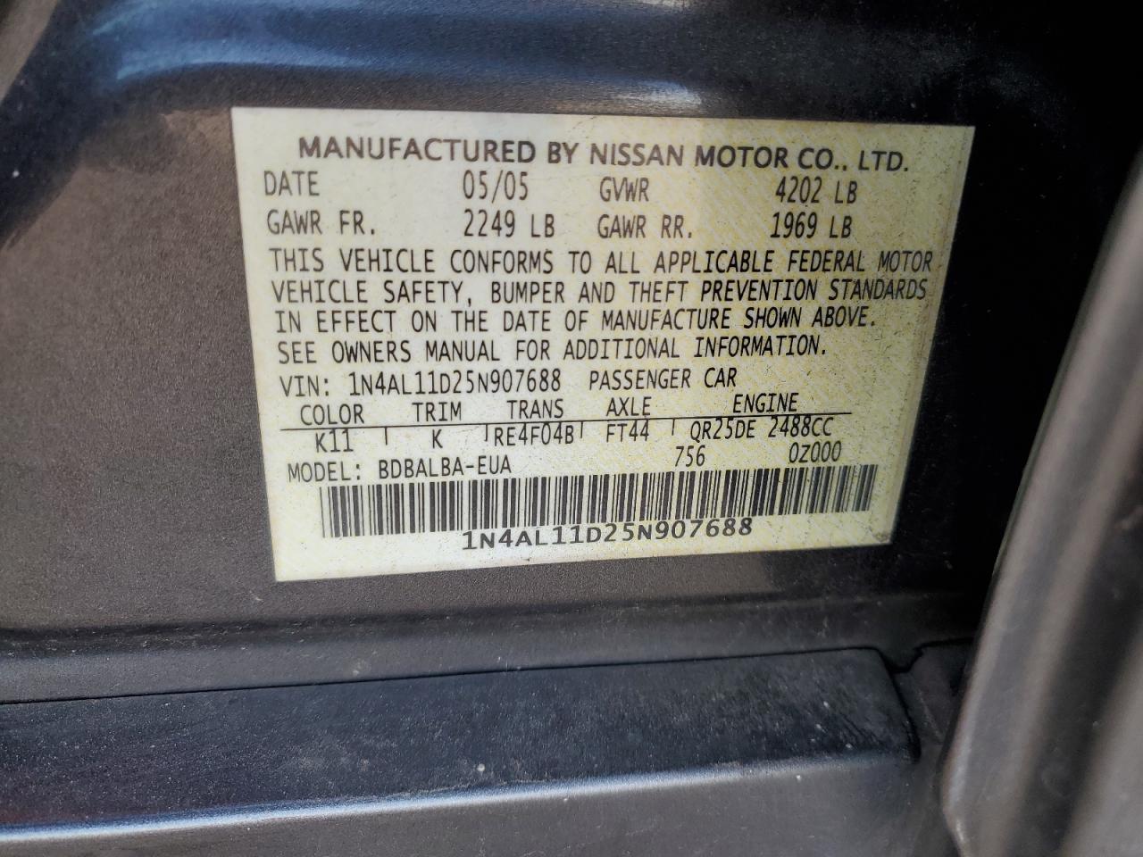 2005 Nissan Altima - Image 14