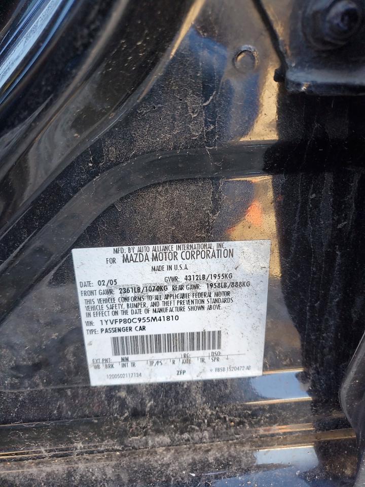 2005 Mazda 6 I VIN: 1YVFP80C955M41810 Lot: 80887834