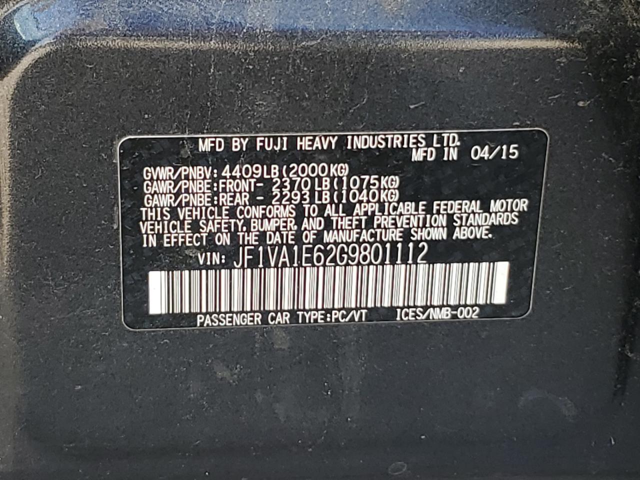 2016 Subaru WRX - Image 12