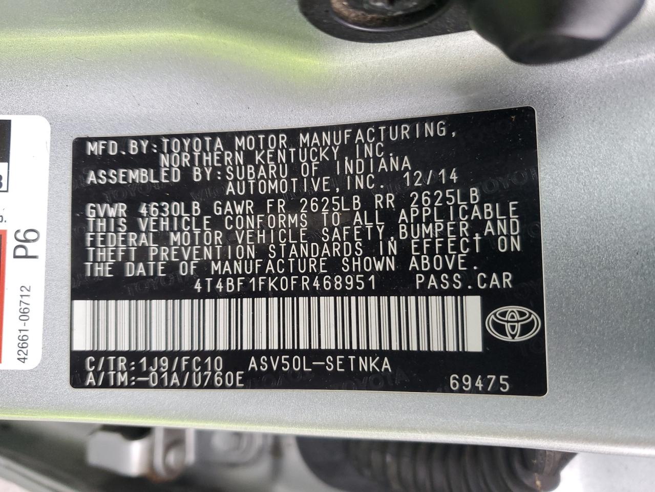 2015 Toyota Camry - Image 12