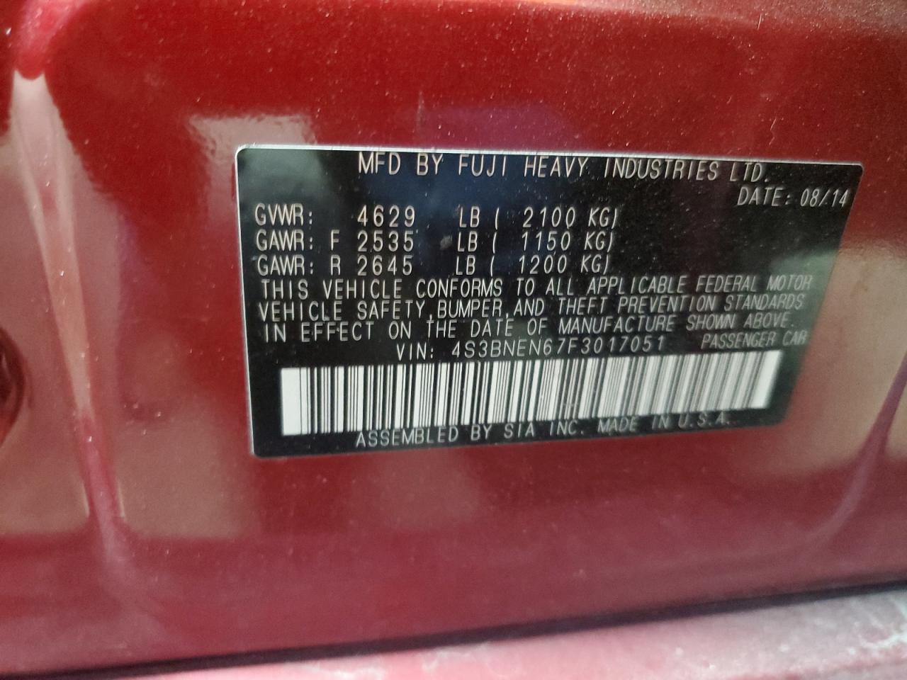 2015 Subaru Legacy - Image 12