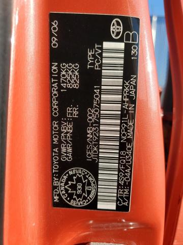 2007 TOYOTA YARIS 