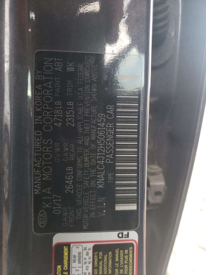 2017 Kia Cadenza Premium VIN: KNALC4J12H5061459 Lot: 79171074