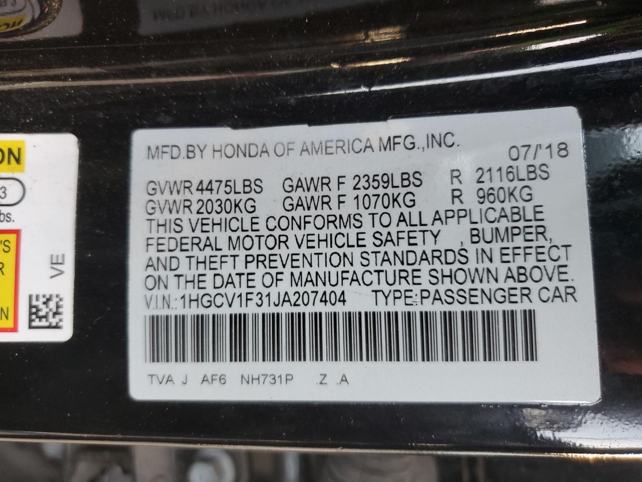 2018 Honda Accord - Image 12