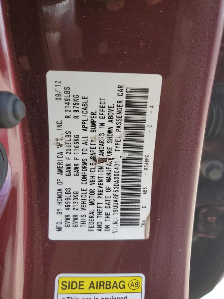 2013 Acura Tl Tech VIN: 19UUA8F53DA000401 Lot: 80344284