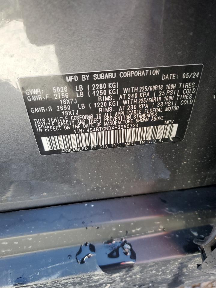 2024 Subaru Outback Limited Xt VIN: 4S4BTGNDXR3295734 Lot: 85088935