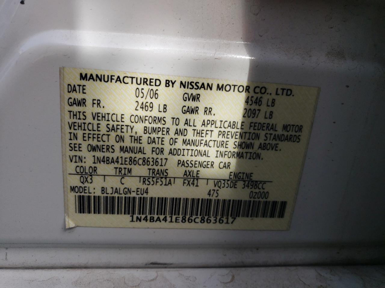 2006 Nissan Maxima - Image 12