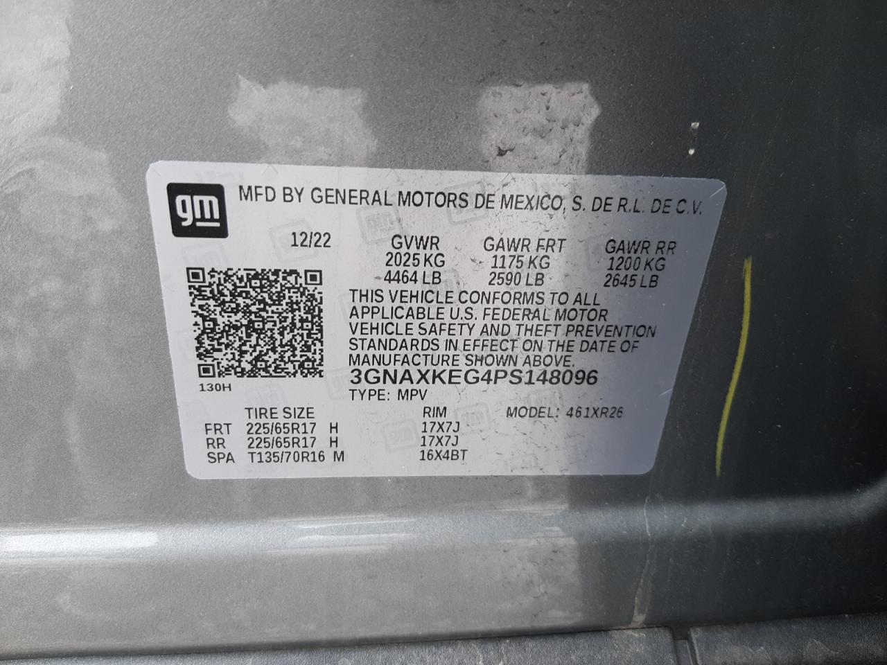 VIN 3GNAXKEG4PS148096 2023 CHEVROLET EQUINOX no.14