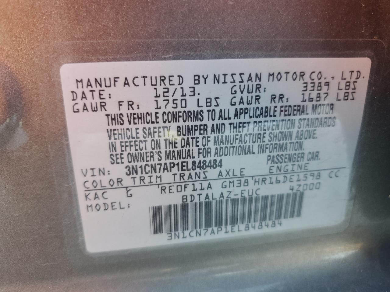 2014 Nissan Versa - Image 12