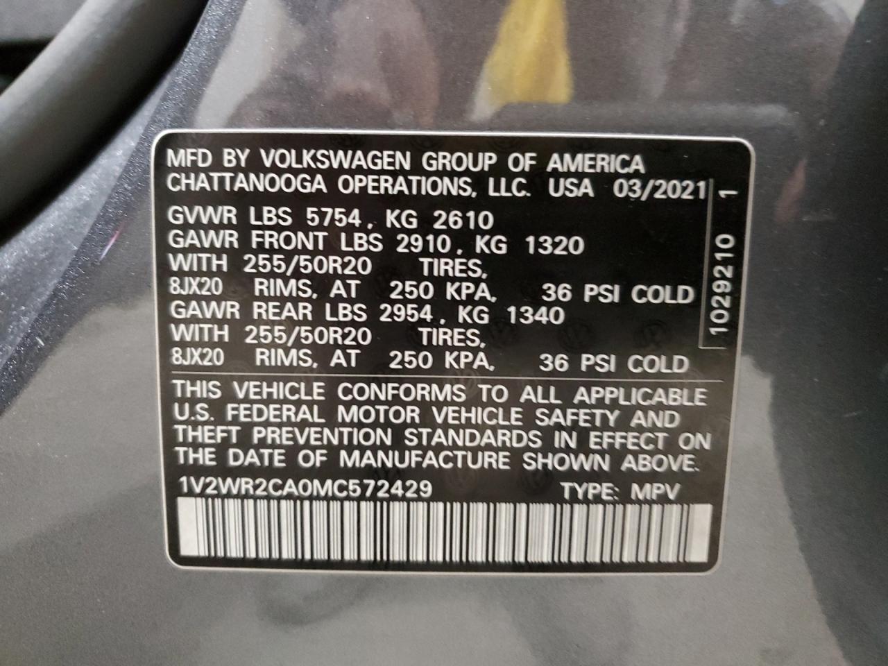 2021 Volkswagen Atlas - Image 13