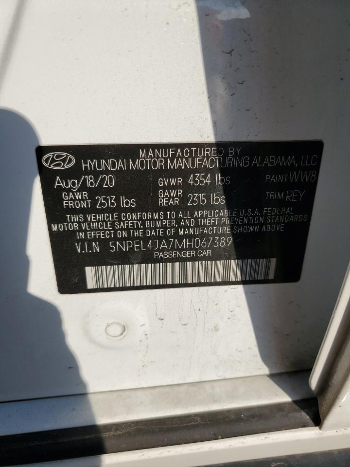 2021 Hyundai Sonata Sel VIN: 5NPEL4JA7MH067389 Lot: 80540284