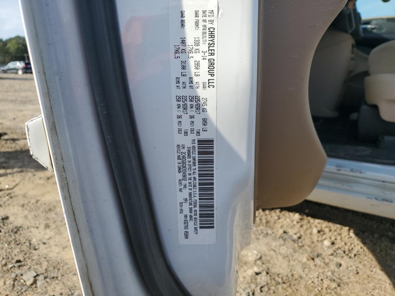 VIN 2C4RDGBG8ER349032 2014 DODGE CARAVAN no.13