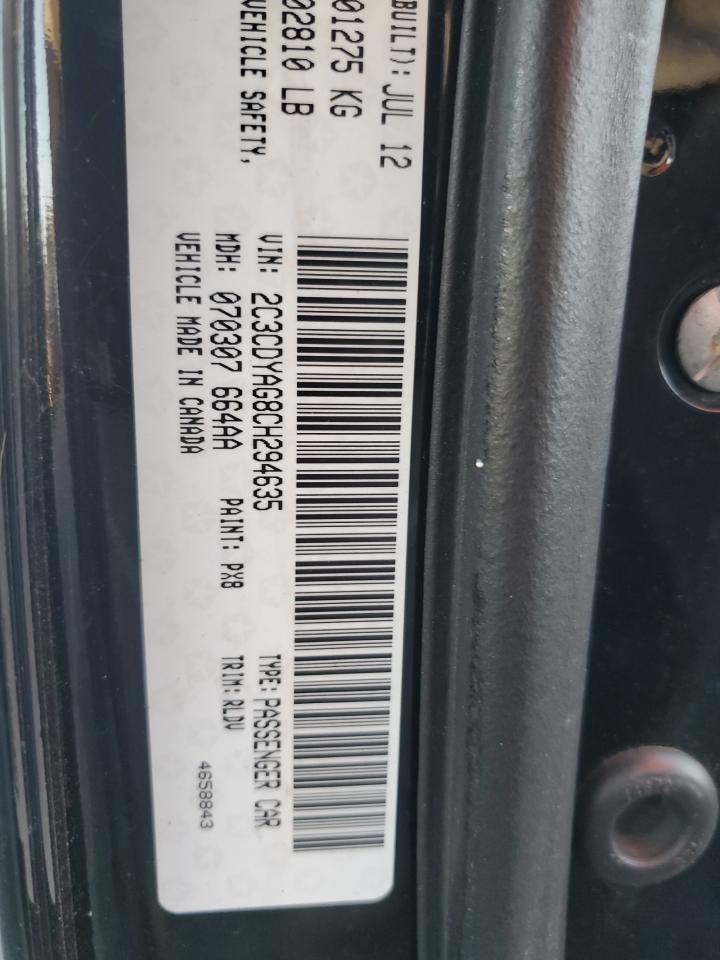 2012 Dodge Challenger Sxt VIN: 2C3CDYAG8CH294635 Lot: 89566125