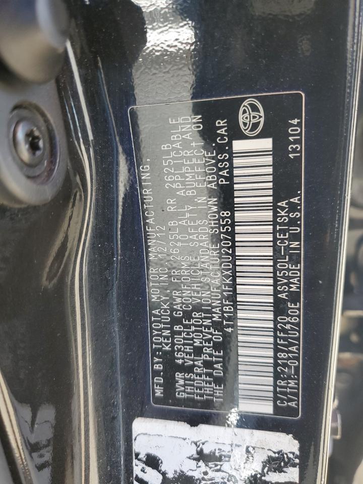 VIN 4T1BF1FKXDU207558 2013 TOYOTA CAMRY no.12