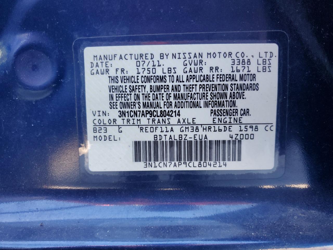 2012 Nissan Versa - Image 12