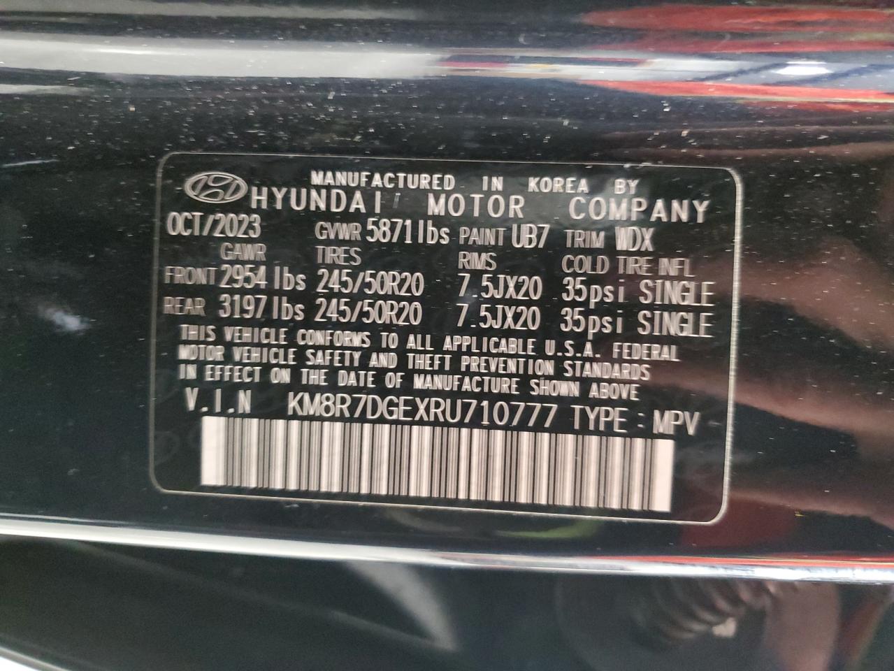 2024 Hyundai Palisade Calligraphy VIN: KM8R7DGEXRU710777 Lot: 79993014