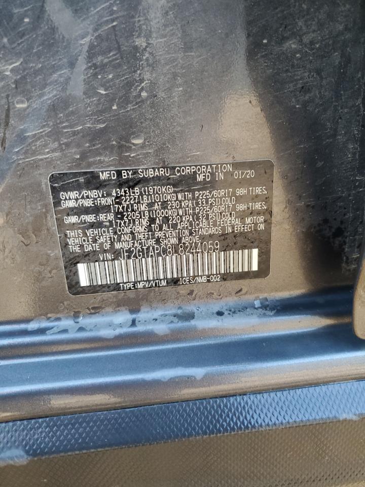 2020 Subaru Crosstrek Premium VIN: JF2GTAPC8L8244059 Lot: 81067544
