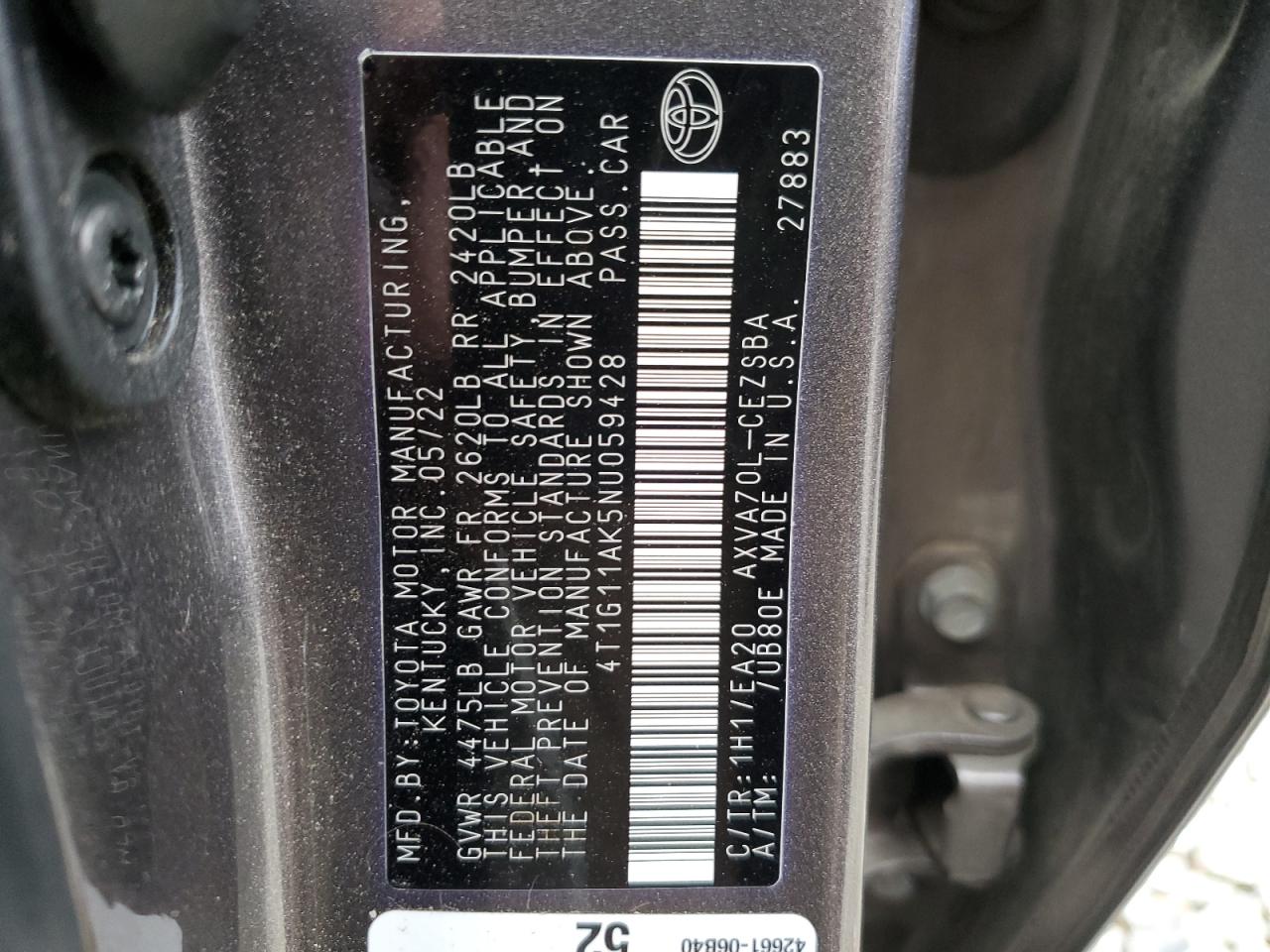 2022 Toyota Camry - Image 12