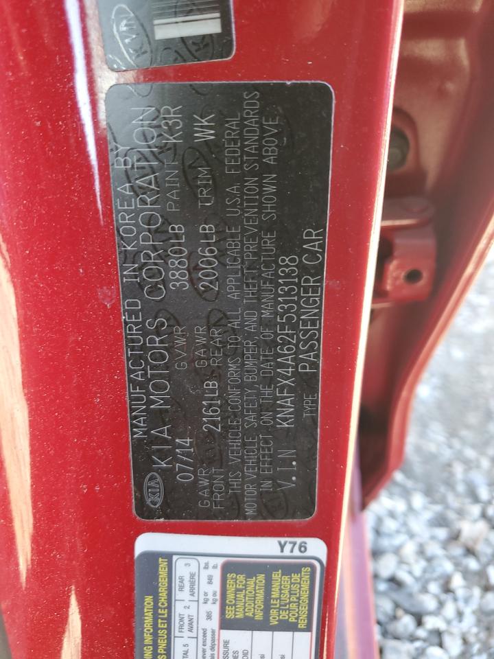 2015 Kia Forte Lx VIN: KNAFX4A62F5313138 Lot: 81624154