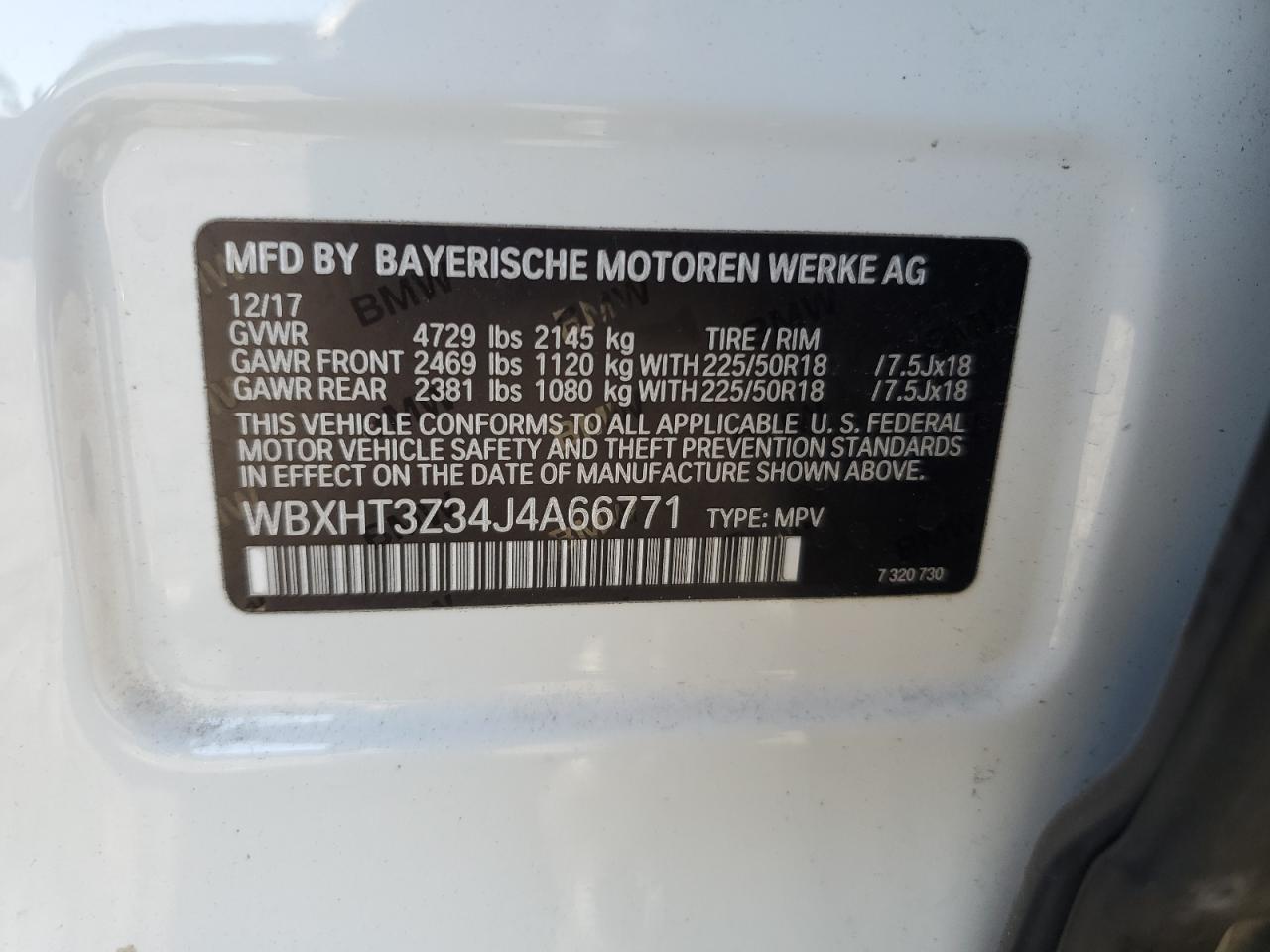 VIN WBXHT3Z34J4A66771 2018 BMW X1 no.13