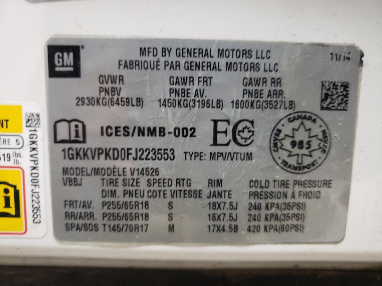 2015 GMC Acadia - Image 13