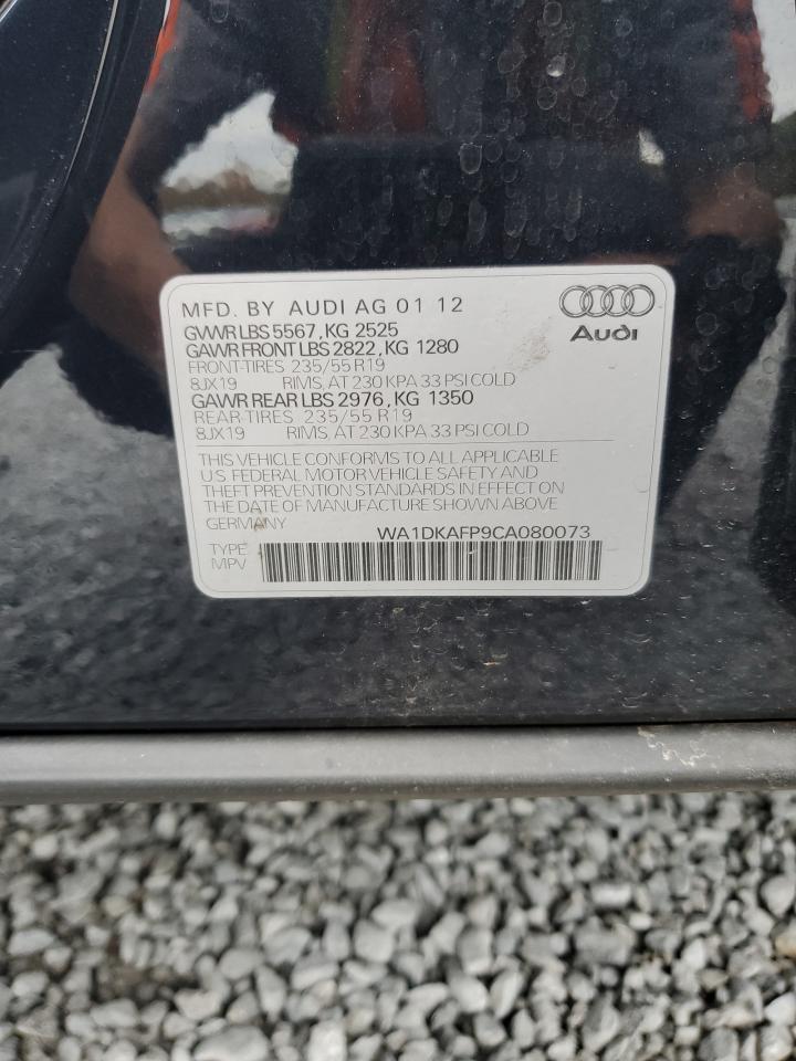 2012 Audi Q5 Premium Plus VIN: WA1DKAFP9CA080073 Lot: 78312784