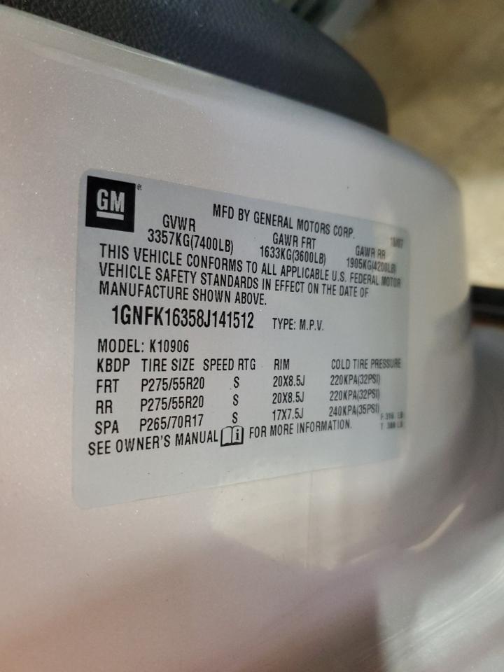 2008 Chevrolet Suburban K1500 Ls VIN: 1GNFK16358J141512 Lot: 80491394