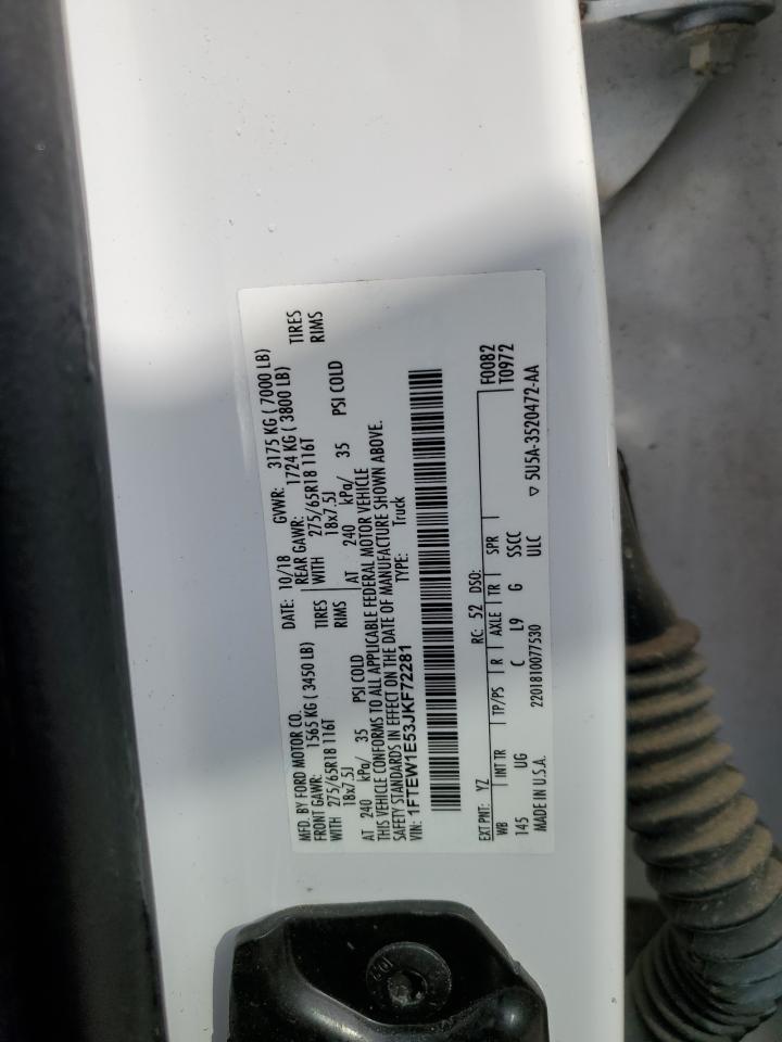 2018 Ford F150 Supercrew VIN: 1FTEW1E53JKF72281 Lot: 81299204