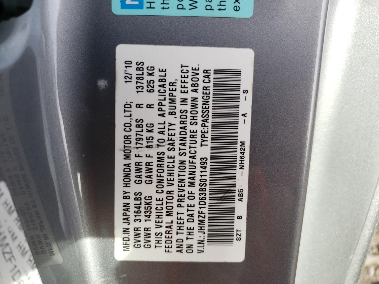 2011 Honda CR-Z - Image 14