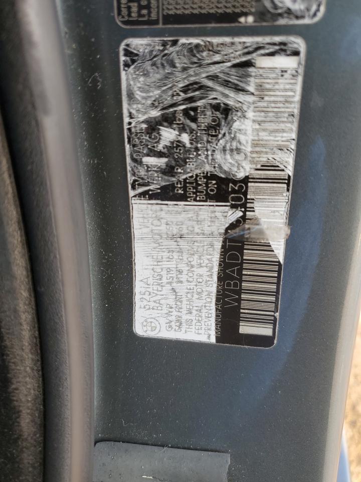 2003 BMW 525 I Automatic VIN: WBADT43403G027481 Lot: 79869944