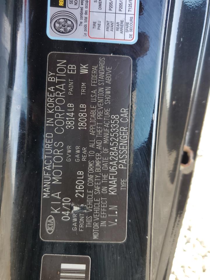 2010 Kia Forte Ex VIN: KNAFU6A28A5253358 Lot: 79517864