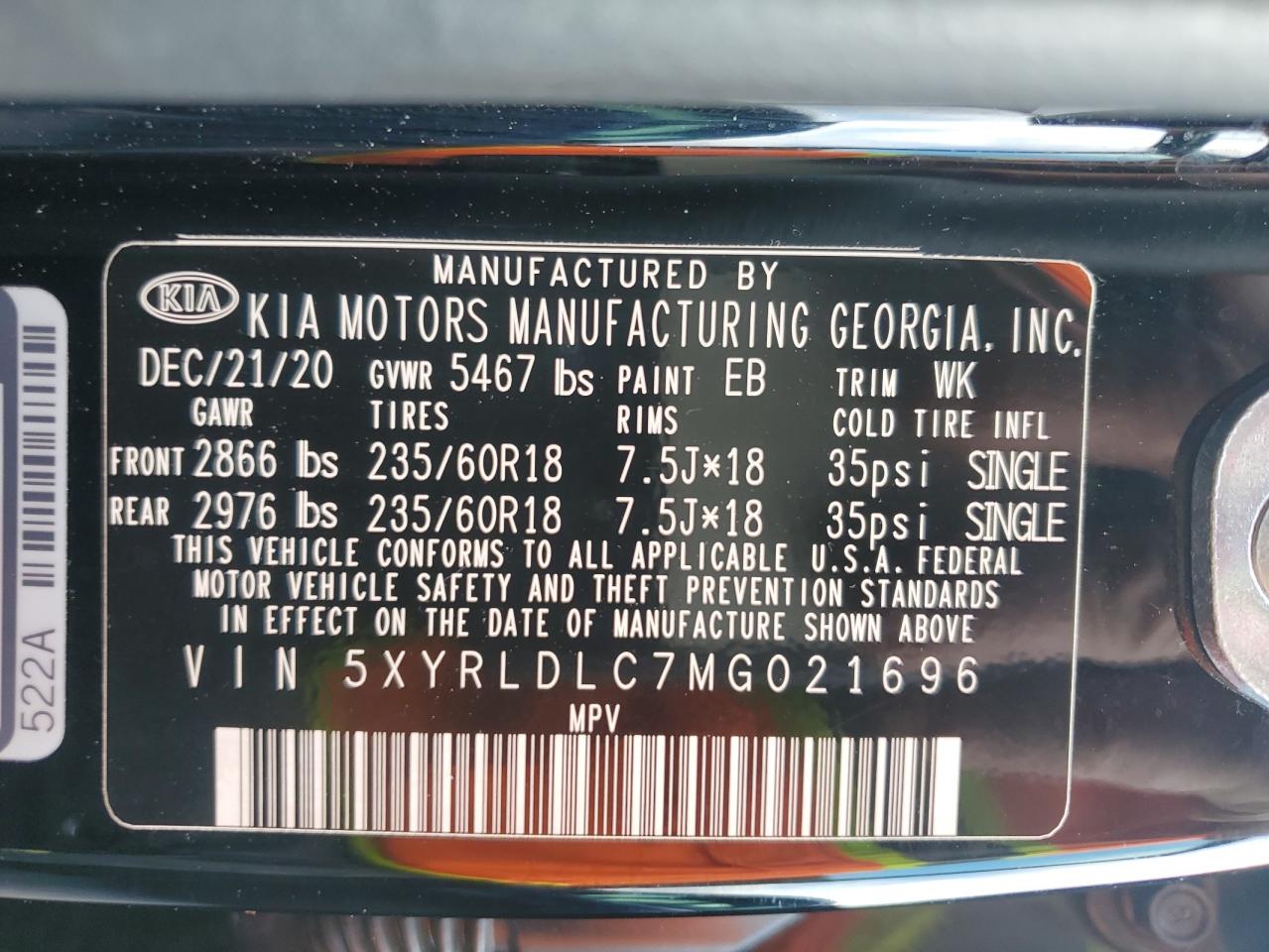 2021 Kia Sorento - Image 13