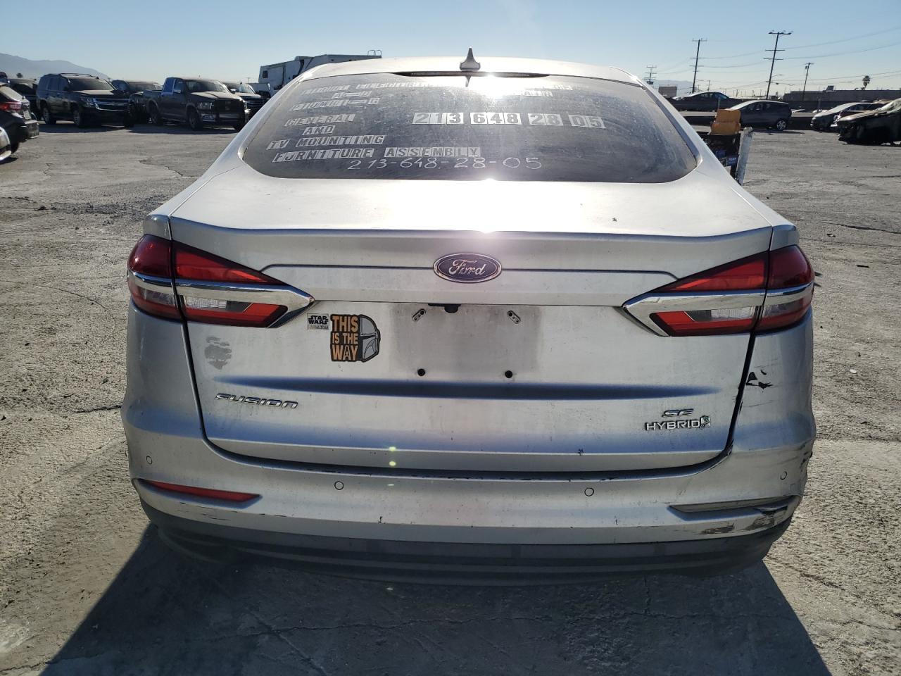 2019 Ford Fusion Se VIN: 3FA6P0LU6KR261596 Lot: 80697294