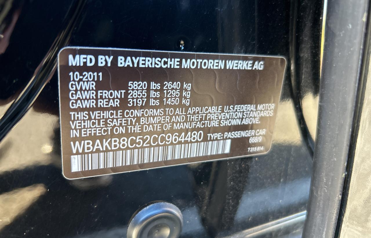 2012 BMW 750 Li VIN: WBAKB8C52CC964480 Lot: 79942094