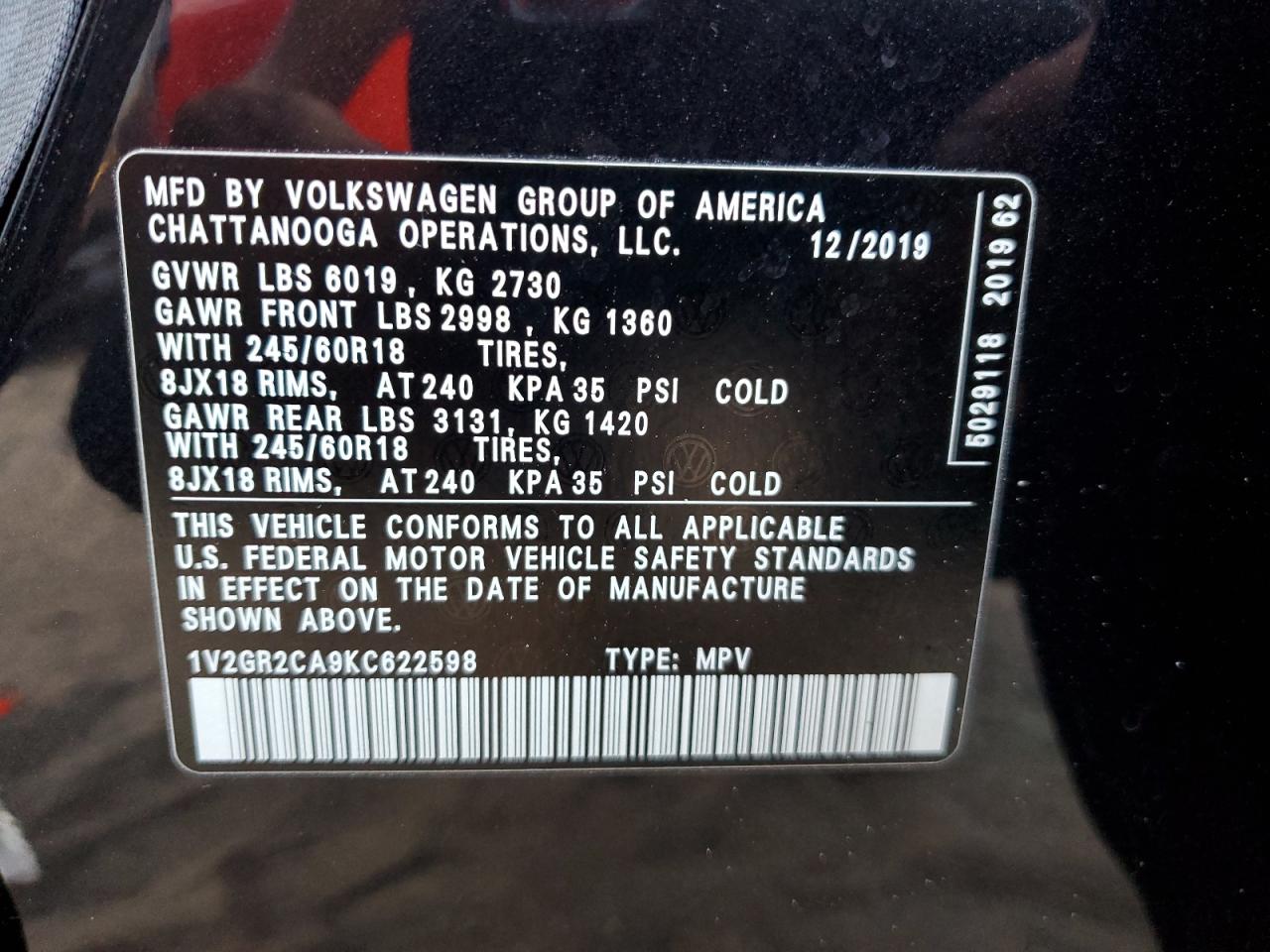 2019 Volkswagen Atlas - Image 16