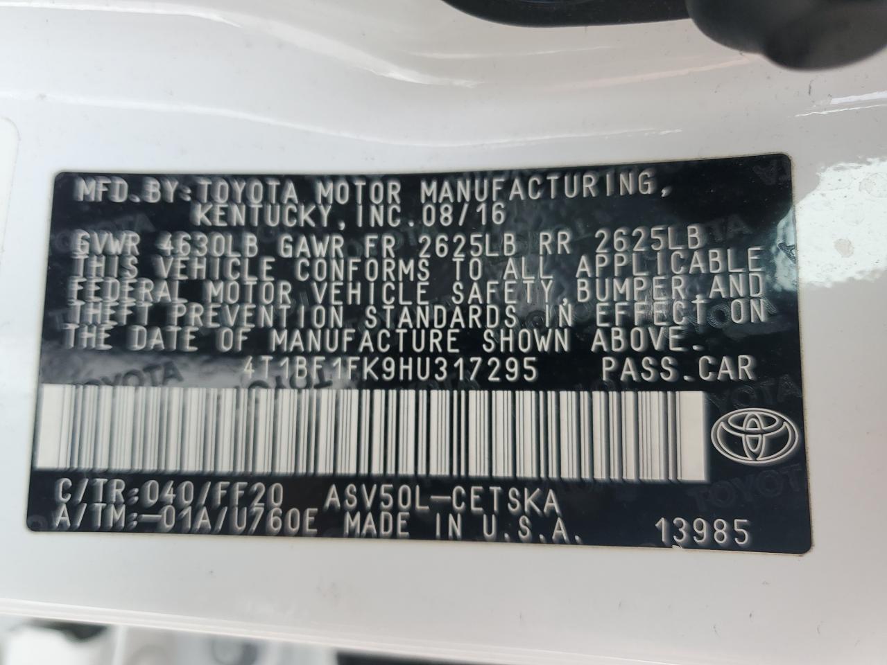 2017 Toyota Camry - Image 13