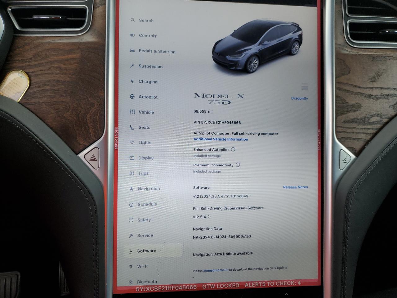 VIN 5YJXCBE21HF045666 2017 TESLA MODEL X no.9