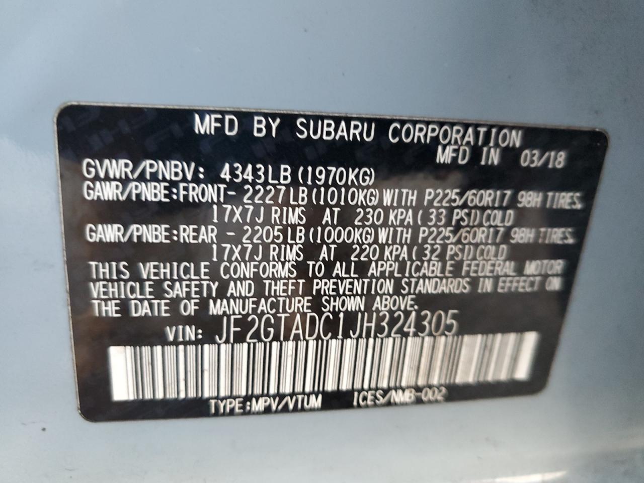 2018 Subaru XV - Image 12
