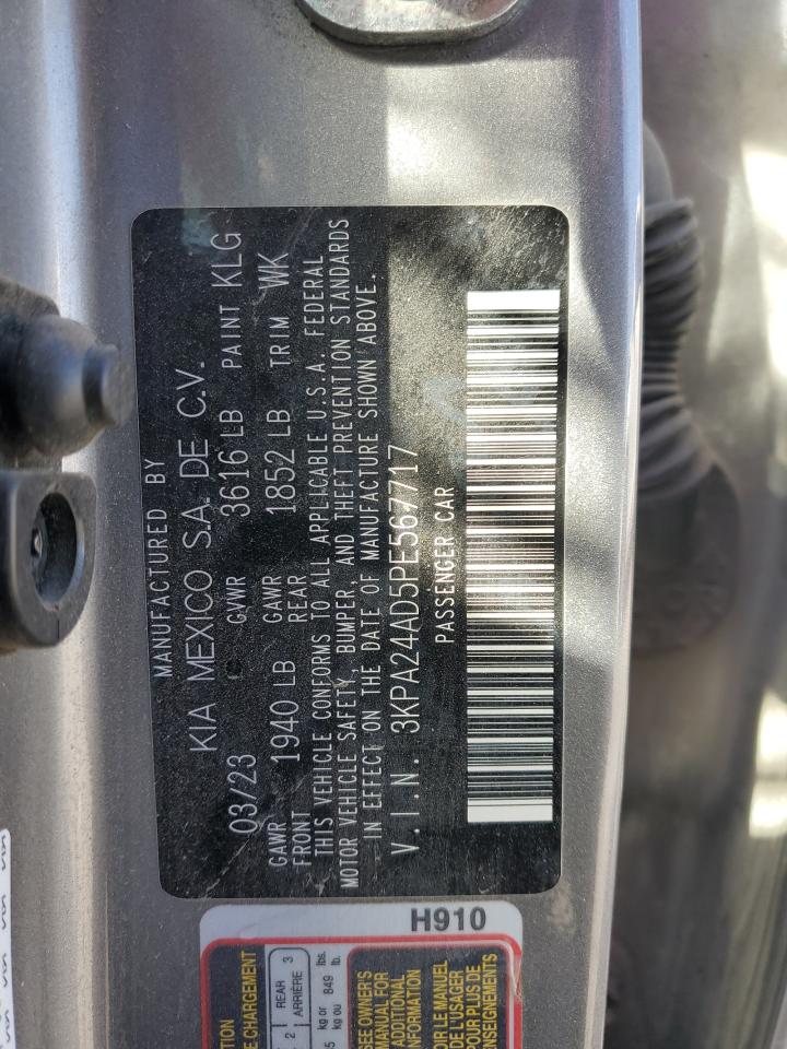 2022 Kia Rio Lx VIN: 3KPA24AD5PE567717 Lot: 78689564