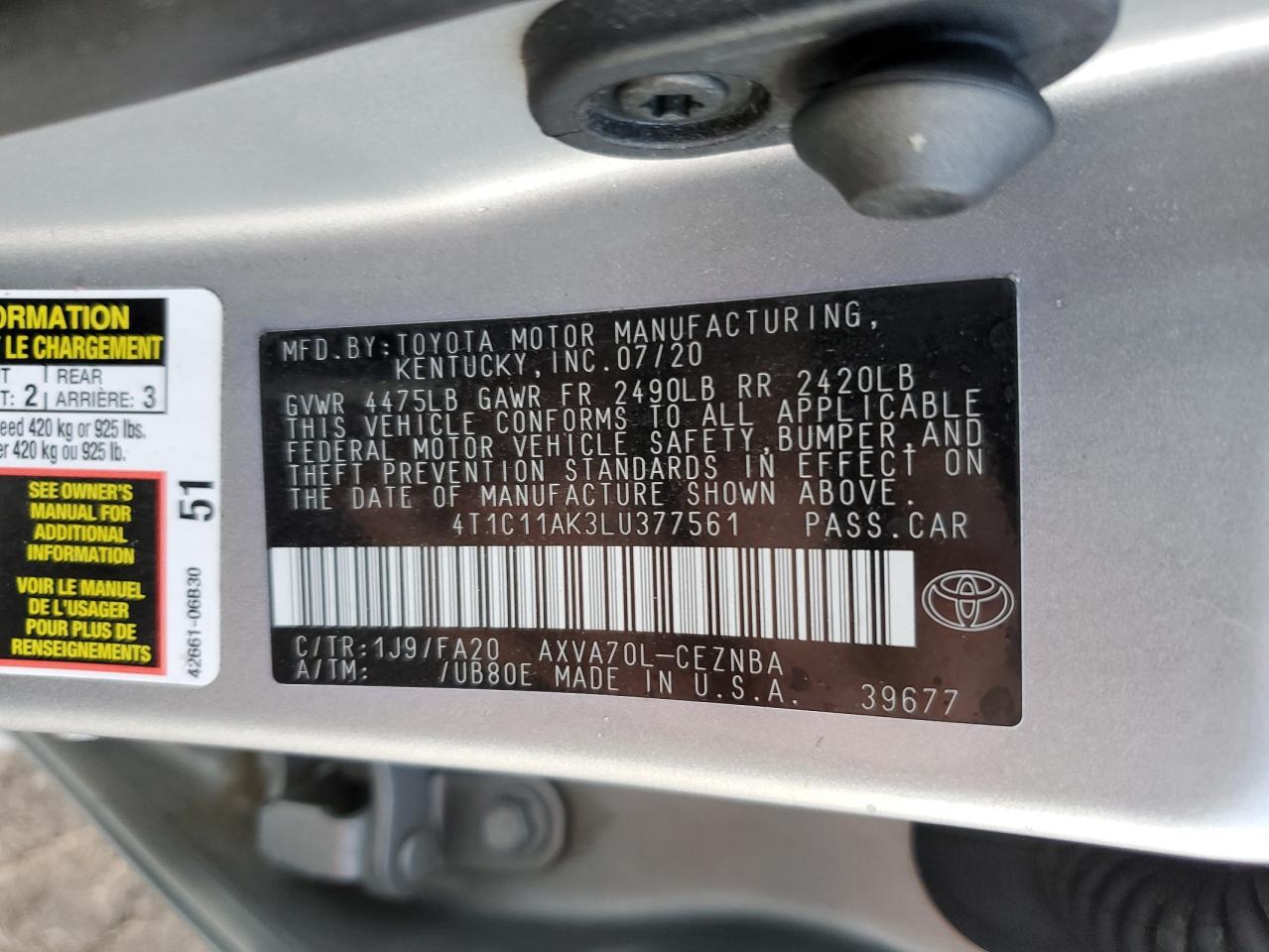 2020 Toyota Camry - Image 14