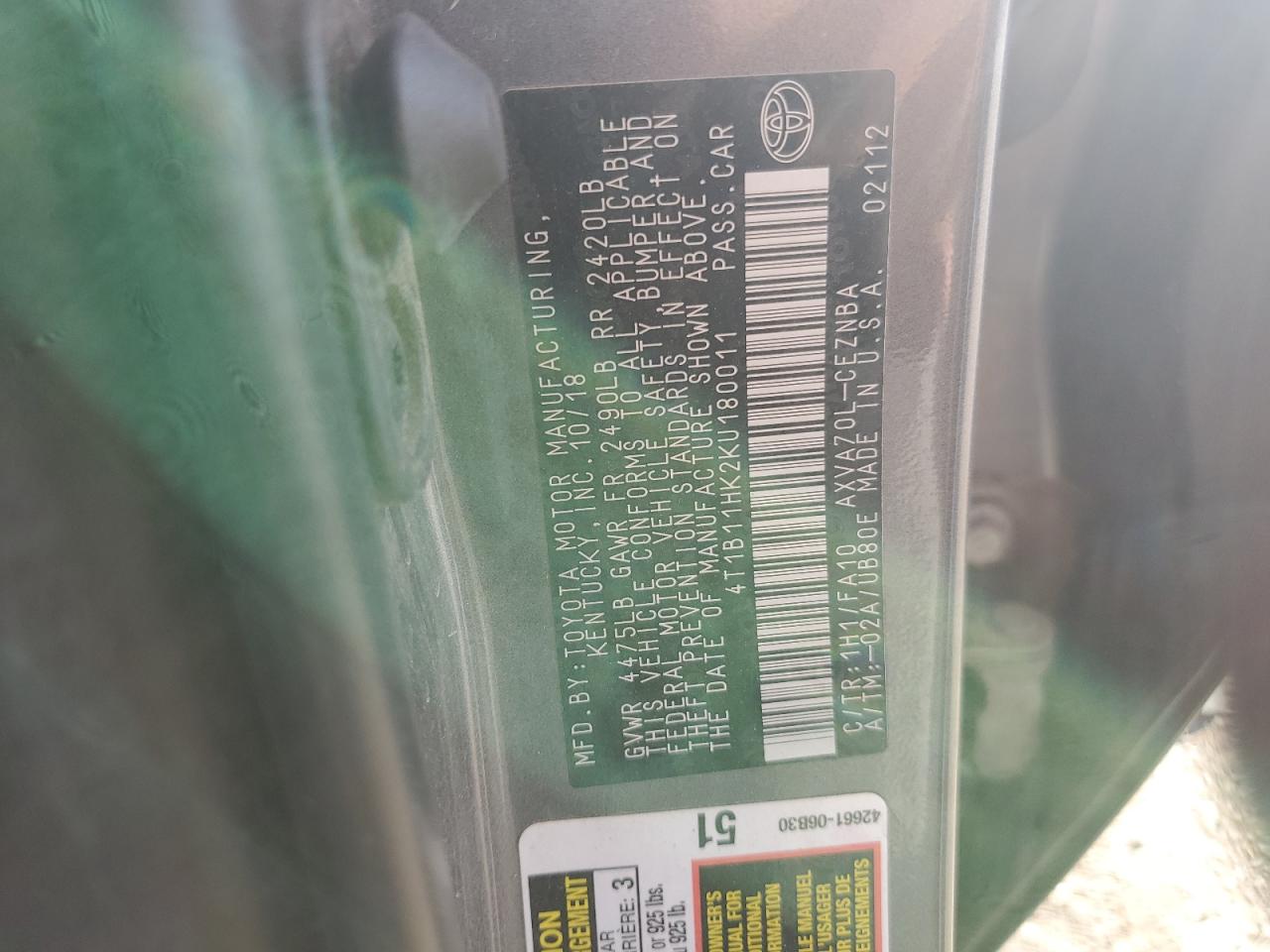 2019 Toyota Camry - Image 12