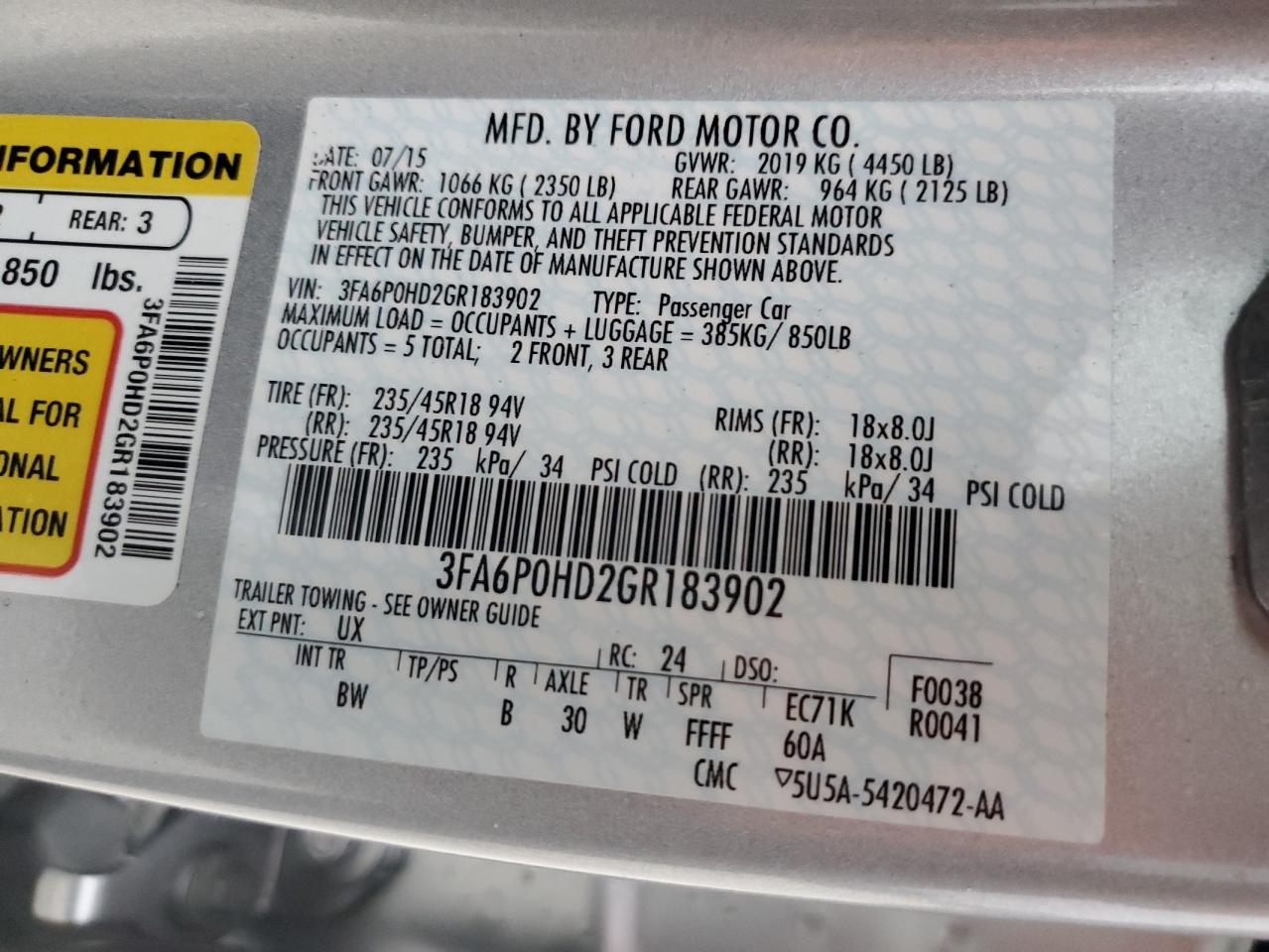 2016 Ford Fusion - Image 14