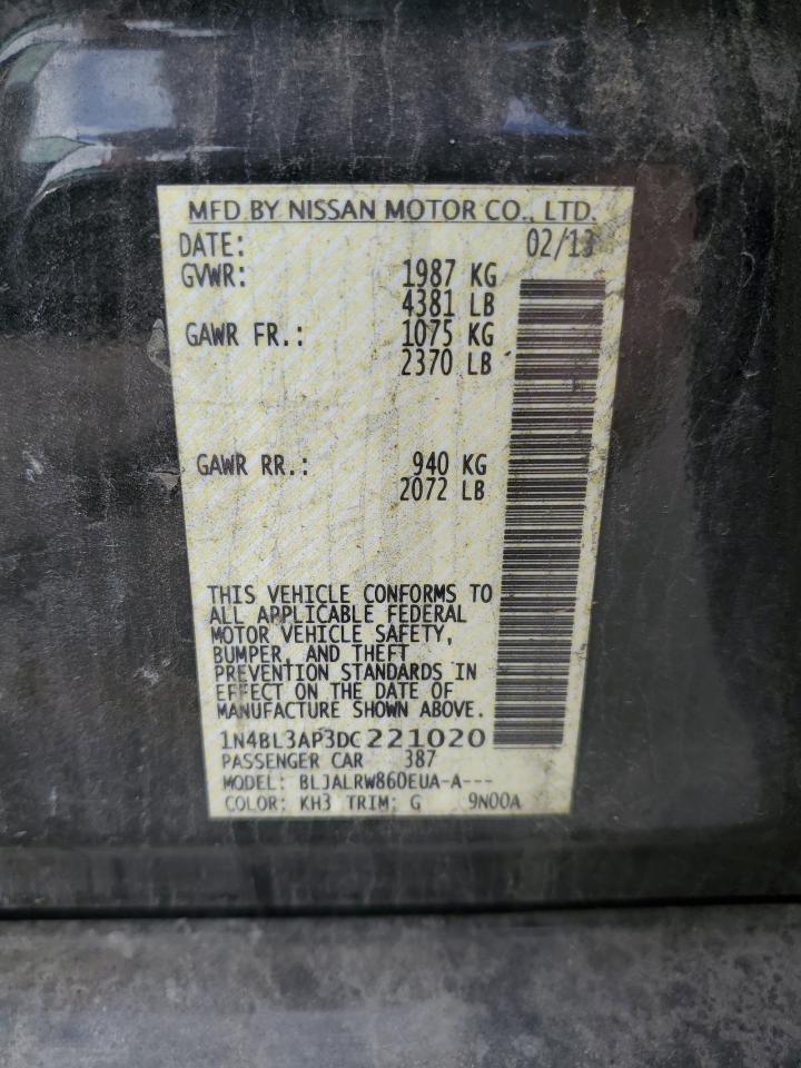 1N4BL3AP3DC221020 2013 Nissan Altima 3.5S