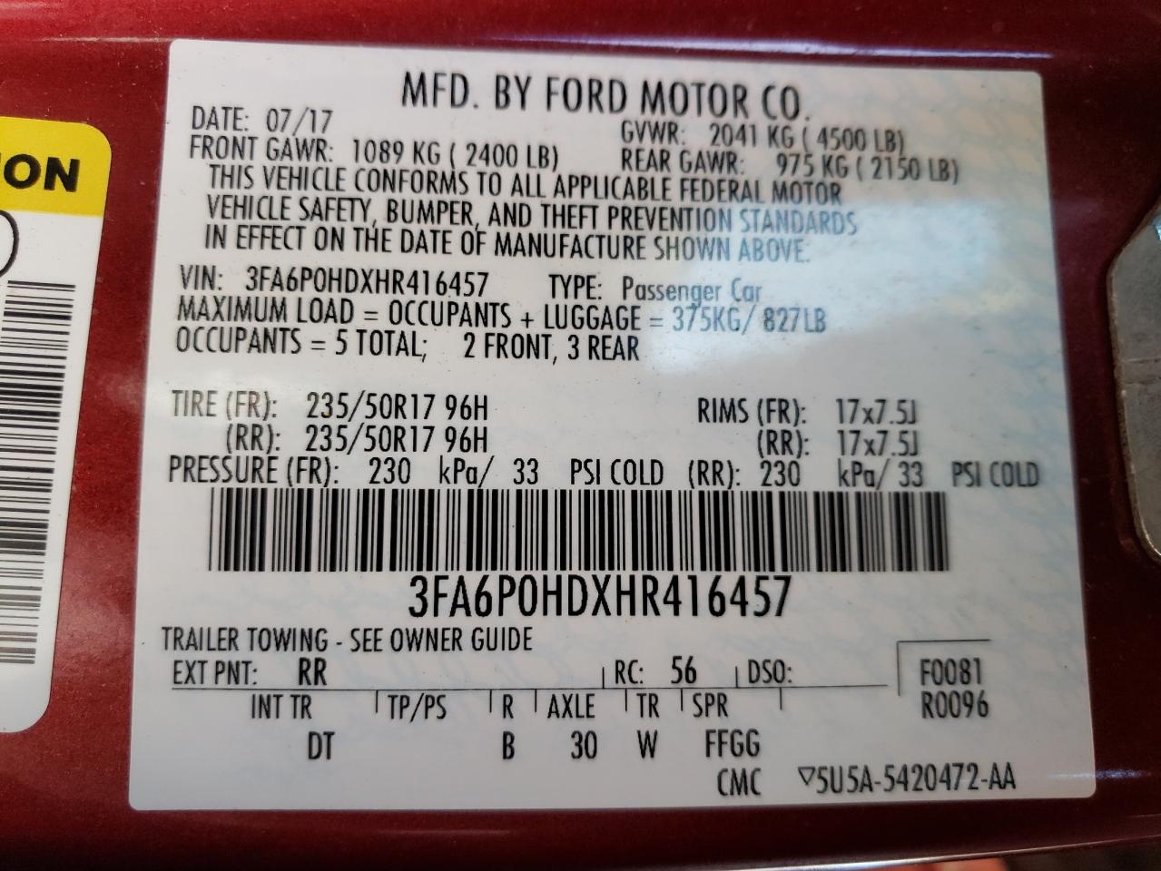2017 Ford Fusion - Image 12