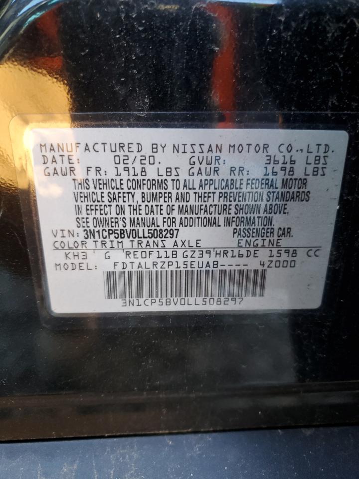 2020 Nissan Kicks S VIN: 3N1CP5BV0LL508297 Lot: 80562964