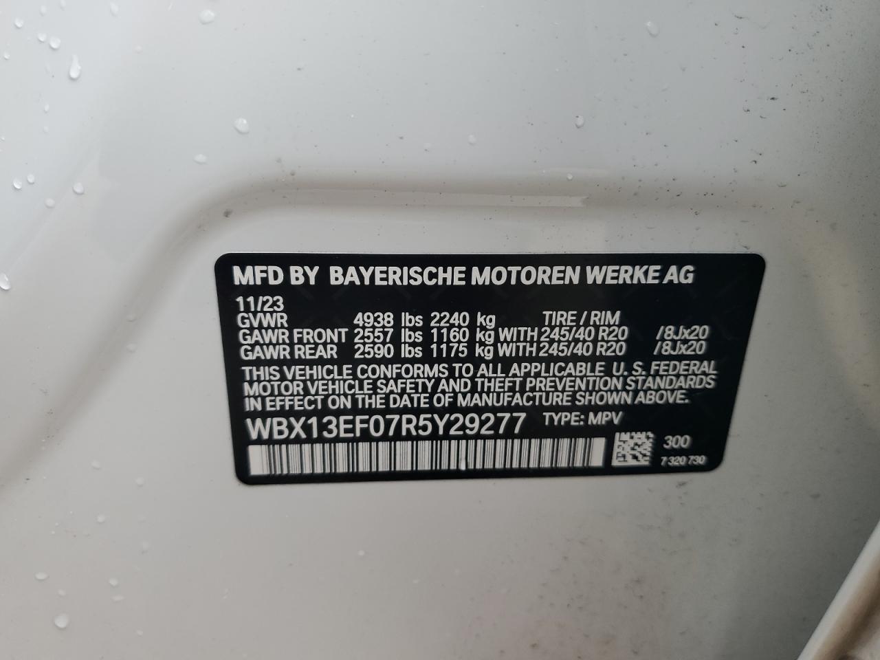 WBX13EF07R5Y29277 2024 BMW X1 - Image 12