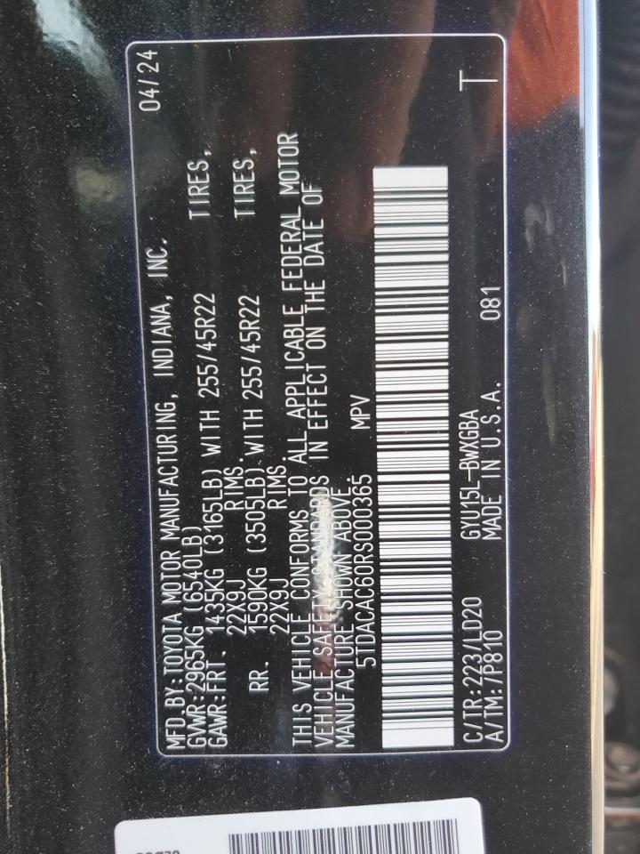 2024 Lexus Tx 550H+ Luxury VIN: 5TDACAC60RS000365 Lot: 79762074