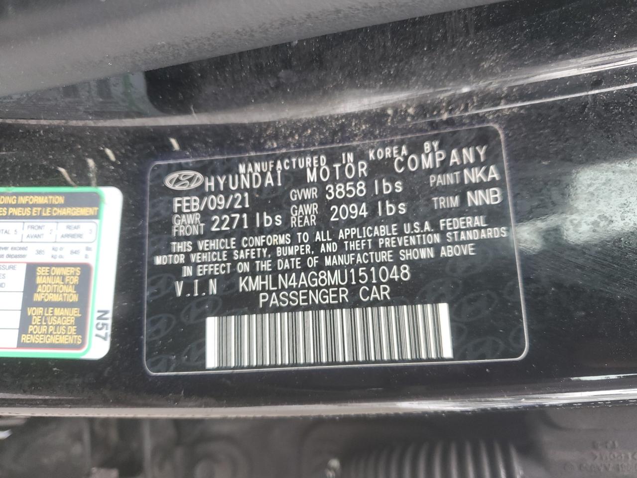 2021 Hyundai Elantra Sel VIN: KMHLN4AG8MU151048 Lot: 81516064