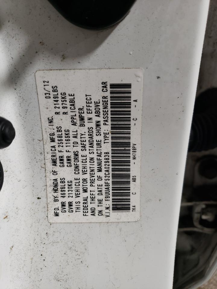 2012 Acura Tl VIN: 19UUA8F52CA029838 Lot: 81935024