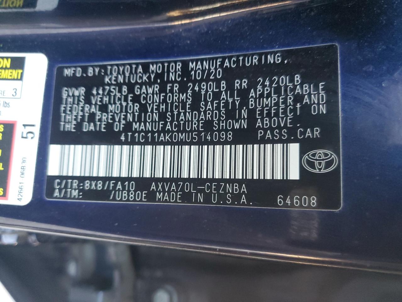 2021 Toyota Camry - Image 14